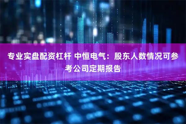 专业实盘配资杠杆 中恒电气：股东人数情况可参考公司定期报告